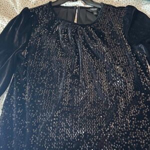 Simply Vera Vera Wang Black Sequin Blouse